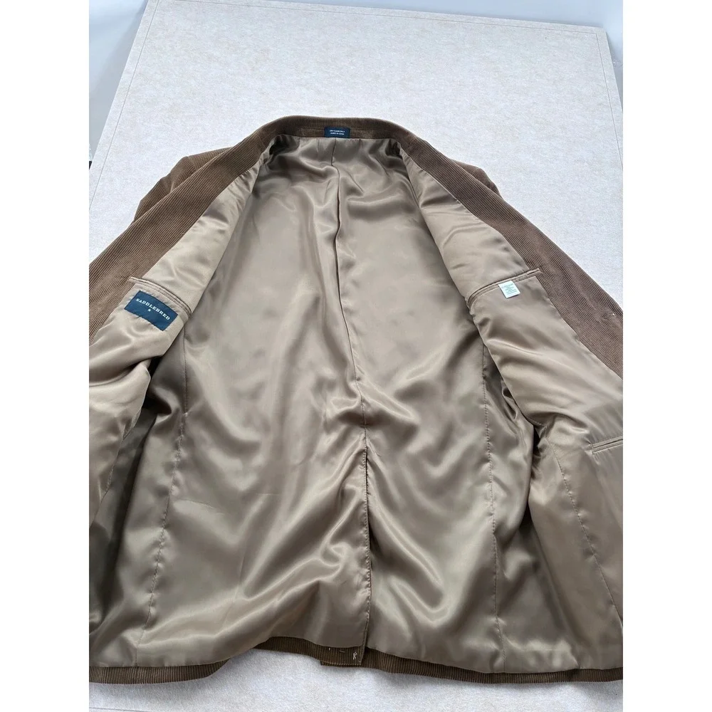 Mens 42 Regular Tan Corduroy Sportcoat Blazer Classic Fit 2-Button NWT Preppy